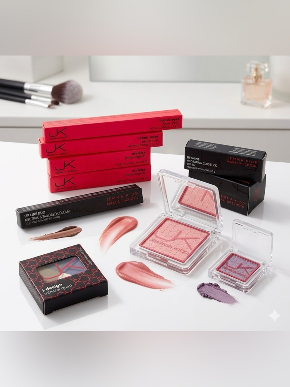 Jemma Kidd 9 Piece Beauty Bundle Eye liner Blush Lip gloss / gloss stick brow